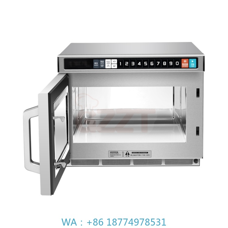 Commercial Kitchen Microwave - 17L大容量304ステンレス製業務用電子レンジカウンタートップユニット、セントラルキッチン向け、高速加熱食品調理用