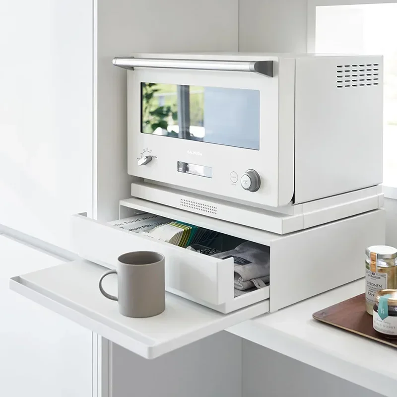 Commercial Kitchen Microwave - 引き出し収納ボックスティーバッグコーヒーポッドキッチンカウンタートップ電子レンジマシンオーガナイザー防塵ラック