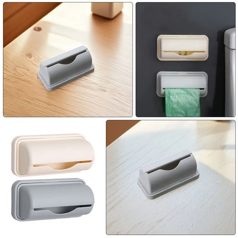 Commercial Kitchen Organization - 1/2/3/4個 壁掛け式ゴミ袋ディスペンサー キッチン必需品 バッグ収納オーガナイザー キャビネット、棚、バスルーム、ガレージ用
