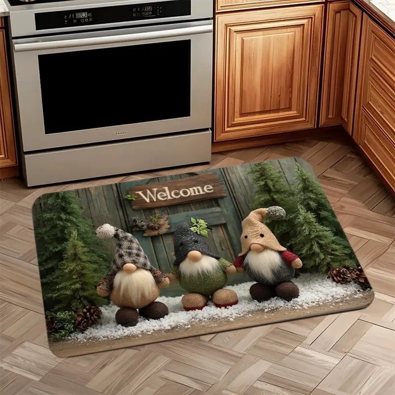 Commercial Kitchen Mats - クリスマス雪だるまテーマの玄関ドアマット滑り止め屋内敷物汚れに強いフットマットクリスマスホームデコレーションマット玄関キッチン