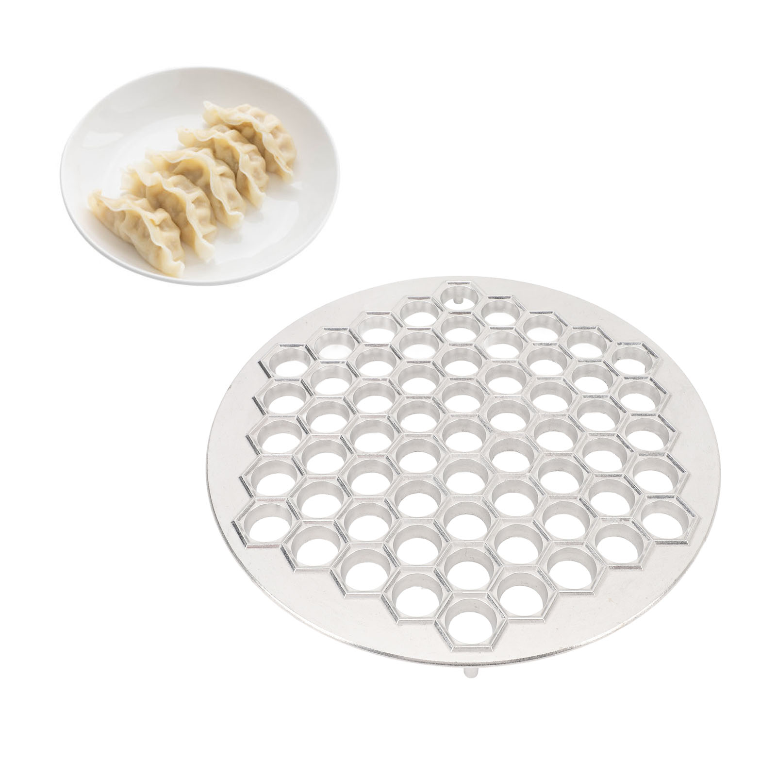 Commercial Kitchen Accessories - ロシア餃子メーカー多機能ペルメニ作成ツール実用的なアルミ合金高効率 61 穴レストラン用