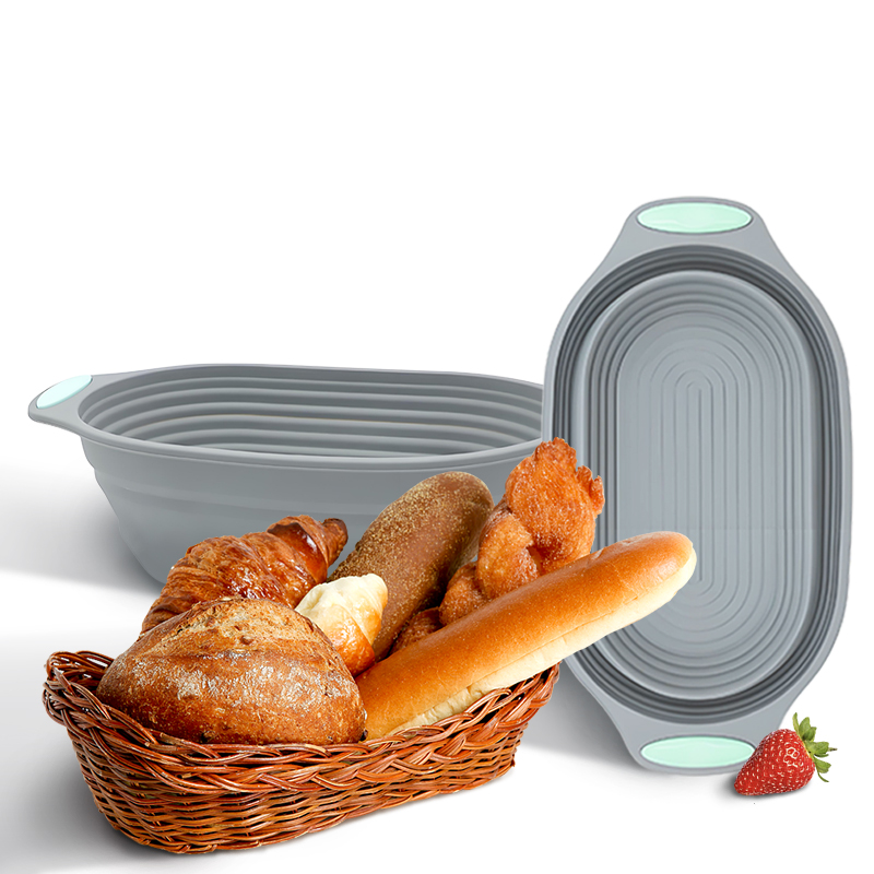 Commercial Kitchen Accessories - 1PC シリコン製折りたたみ式バンネットパン発酵バスケット - サワードウパン焼きボウル食品グレードキッチンアクセサリー