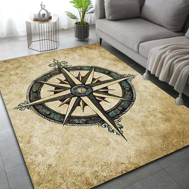 Commercial Kitchen Mats - 滑り止めのレトロなコンパスマップ領域をラグするカーペット,リビングルーム,ベッドルーム,ソファの装飾,ドアマット,クールなフロアマット,世界地図