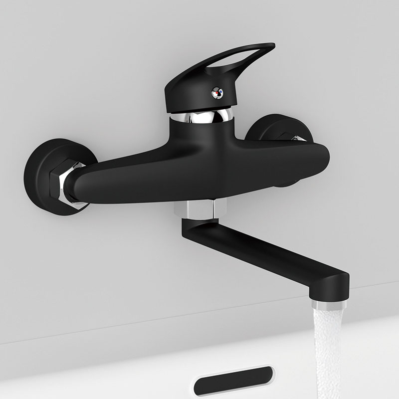 Commercial Kitchen Faucet - キッチン蛇口ミキサー壁掛けシングルハンドルミキサータップシンク蛇口回転温冷水ミキサーモッププールタップ洗面器蛇口