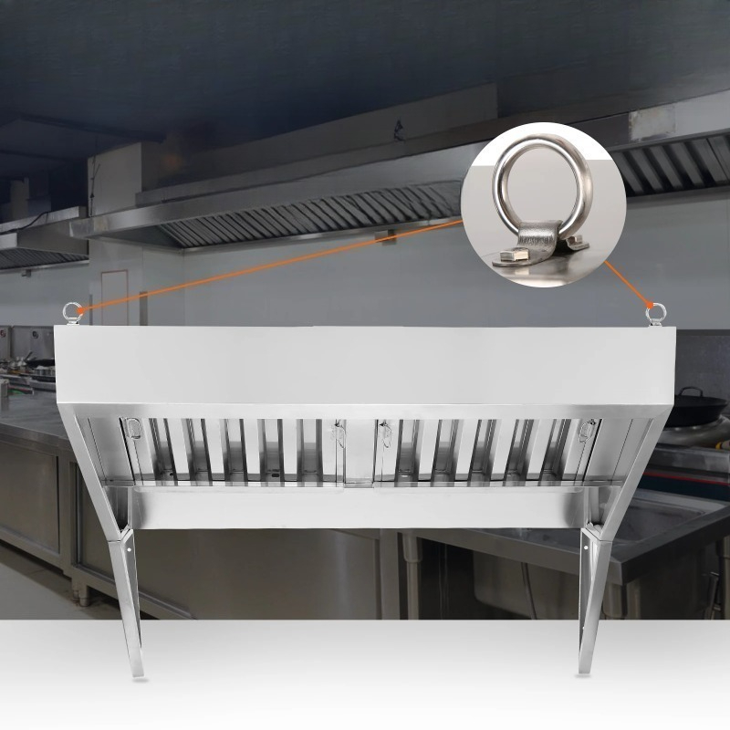 Commercial Kitchen Vent - 4/5/6/7/8/9フィート業務用排気装置201ステンレス鋼コンセッションフードアンダーキャビネットレンジフードキッチン換気フードシルバー