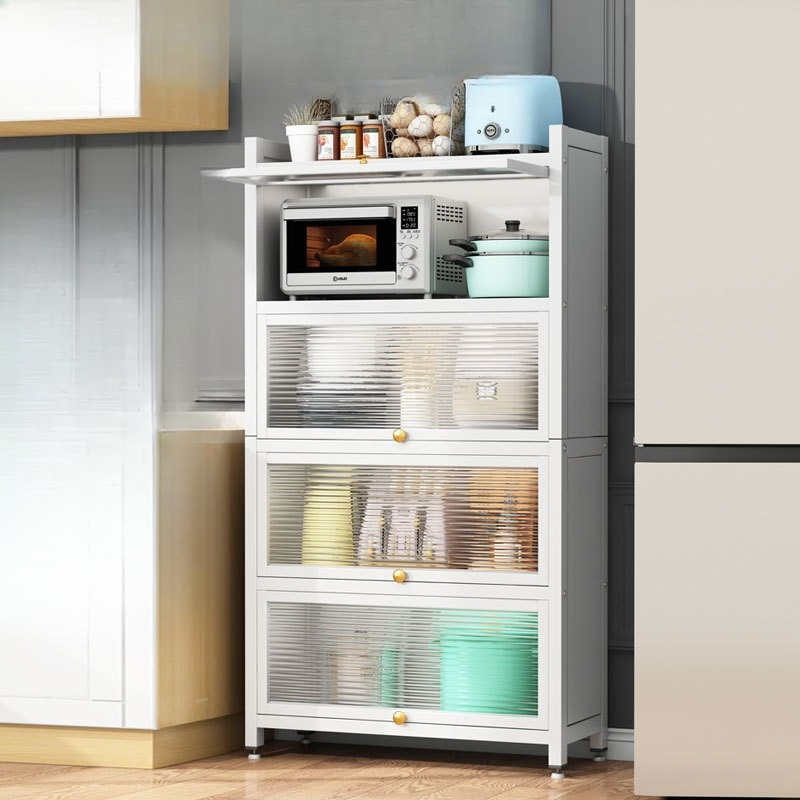 Commercial Kitchen Microwave - キッチン収納キャビネットPCカバー食器類オーブン電子レンジ収納整理棚