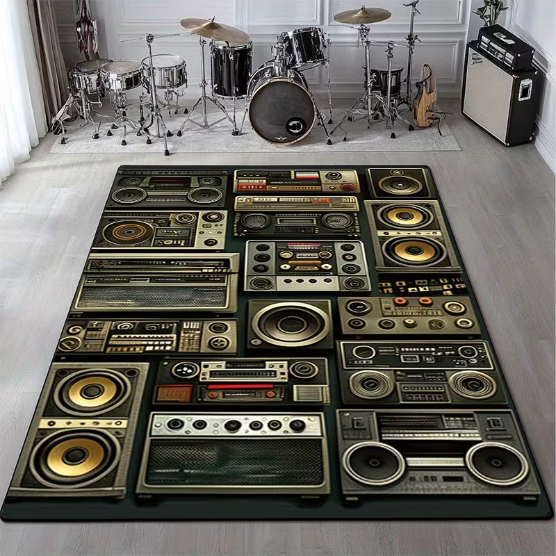 Commercial Kitchen Mats - クラシック音楽ヴィンテージビニールレコードカーペットラグリビングルームベッドルームソファキッチンバスルームノンスリップフロアマットキッチンラグ