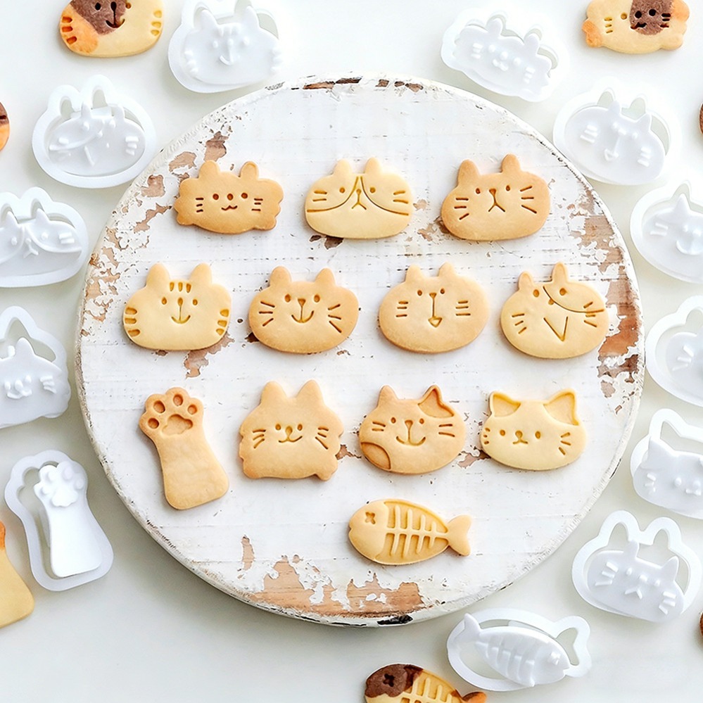 Commercial Kitchen Accessories - かわいい子猫DIYスタンプクッキーカッター焼き型ベーキングアクセサリーキッチンベーキング用
