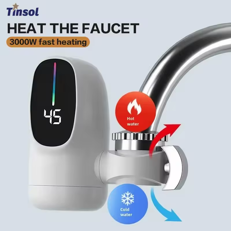 Commercial Kitchen Faucet - 110V 高速加熱電気ヒーター蛇口省エネ温冷ミキサーインスタントデジタルディスプレイ温水タップキッチンバスルーム用