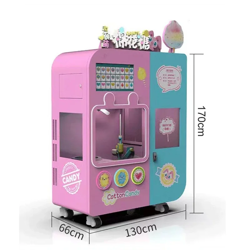 Candy Floss Machine Commercial - 自動綿菓子販売機 10種類のフレーバー 大容量 業務用 綿菓子製造機 効率的な生産を実現