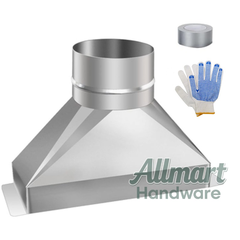 Commercial Kitchen Vent - 4インチ x 3-1/4インチ x 10インチ ライズマイクロ波換気キット、家庭用および業務用換気用の精密サイズキッチン排気ダクト