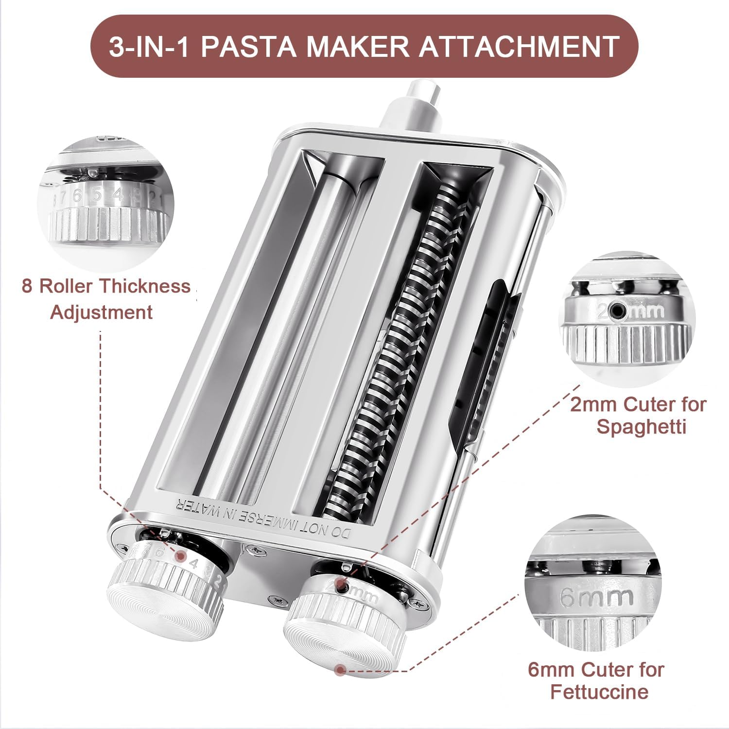 キッチンエイドミキサー3-in-1パスタローラーカッターアタ - Commercial Kitchen Accessories のレビューと価格