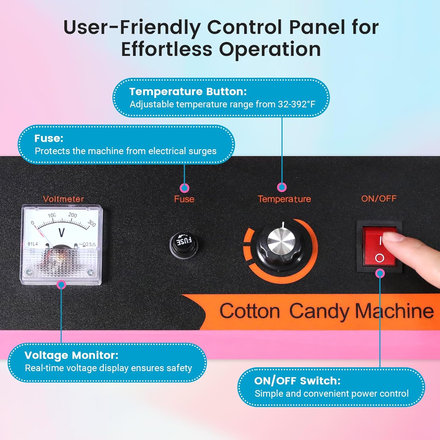 MHT2電動綿菓子製造機 1000W 業務用レトロ綿菓子メー - Candy Floss Machine Commercial のレビューと価格