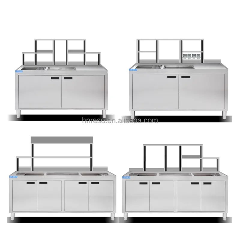 業務用ミルクティーショップ ウォーターカウンター ボバテーブ - Commercial Dishwasher Table のレビューと価格
