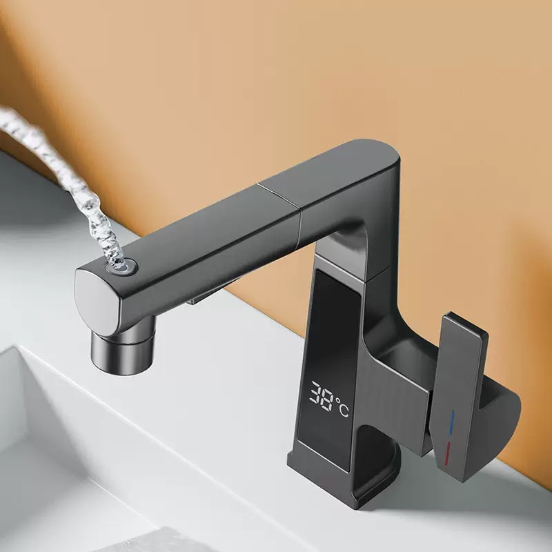 デジタルディスプレイ付きプルアウト式蛇口、インテリジェント温 - Commercial Kitchen Faucet のレビューと価格
