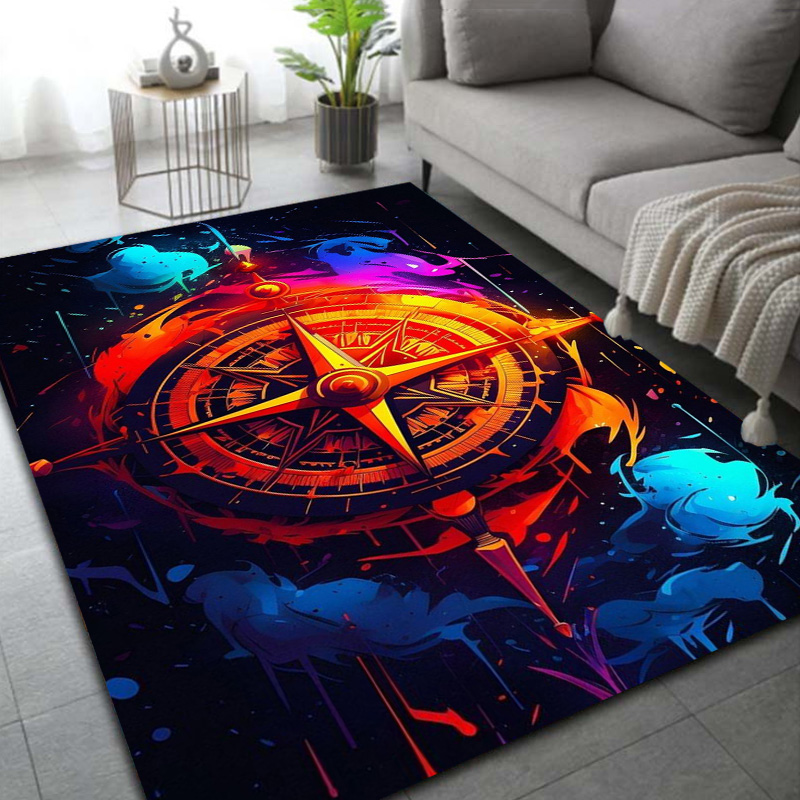 滑り止めのレトロなコンパスマップ領域をラグするカーペット,リ - Commercial Kitchen Mats のレビューと価格