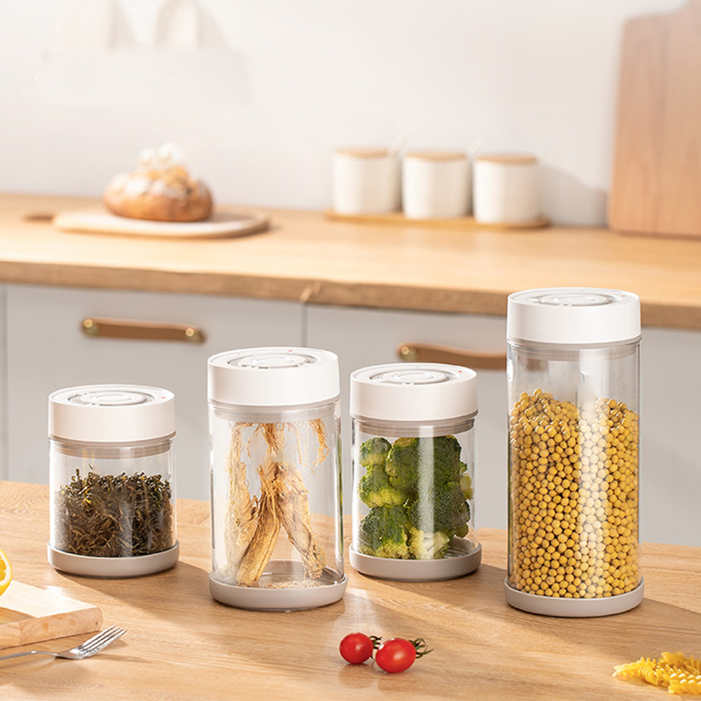 キッチン防湿ガラスコーヒー豆ジャー自動インテリジェント真空保 - Commercial Kitchen Organization のレビューと価格