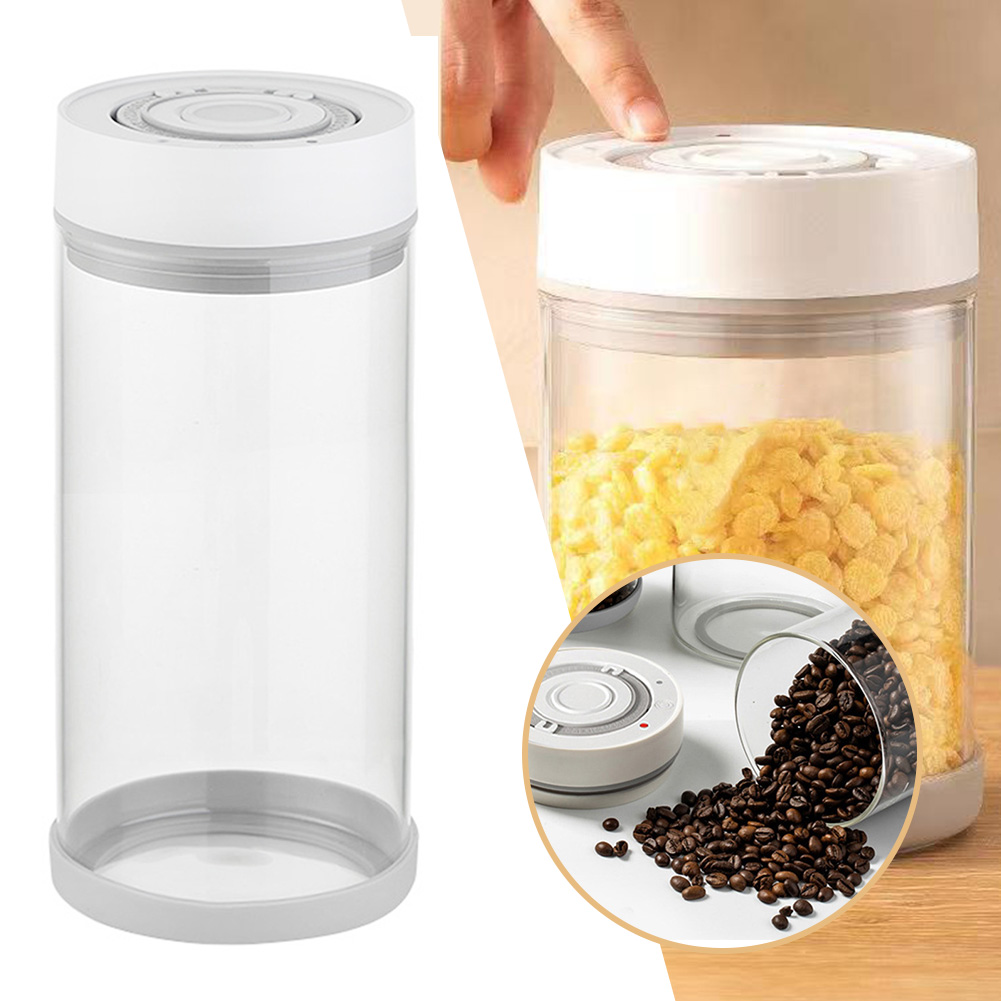 キッチン防湿ガラスコーヒー豆ジャー自動インテリジェント真空保 - Commercial Kitchen Organization のレビューと価格