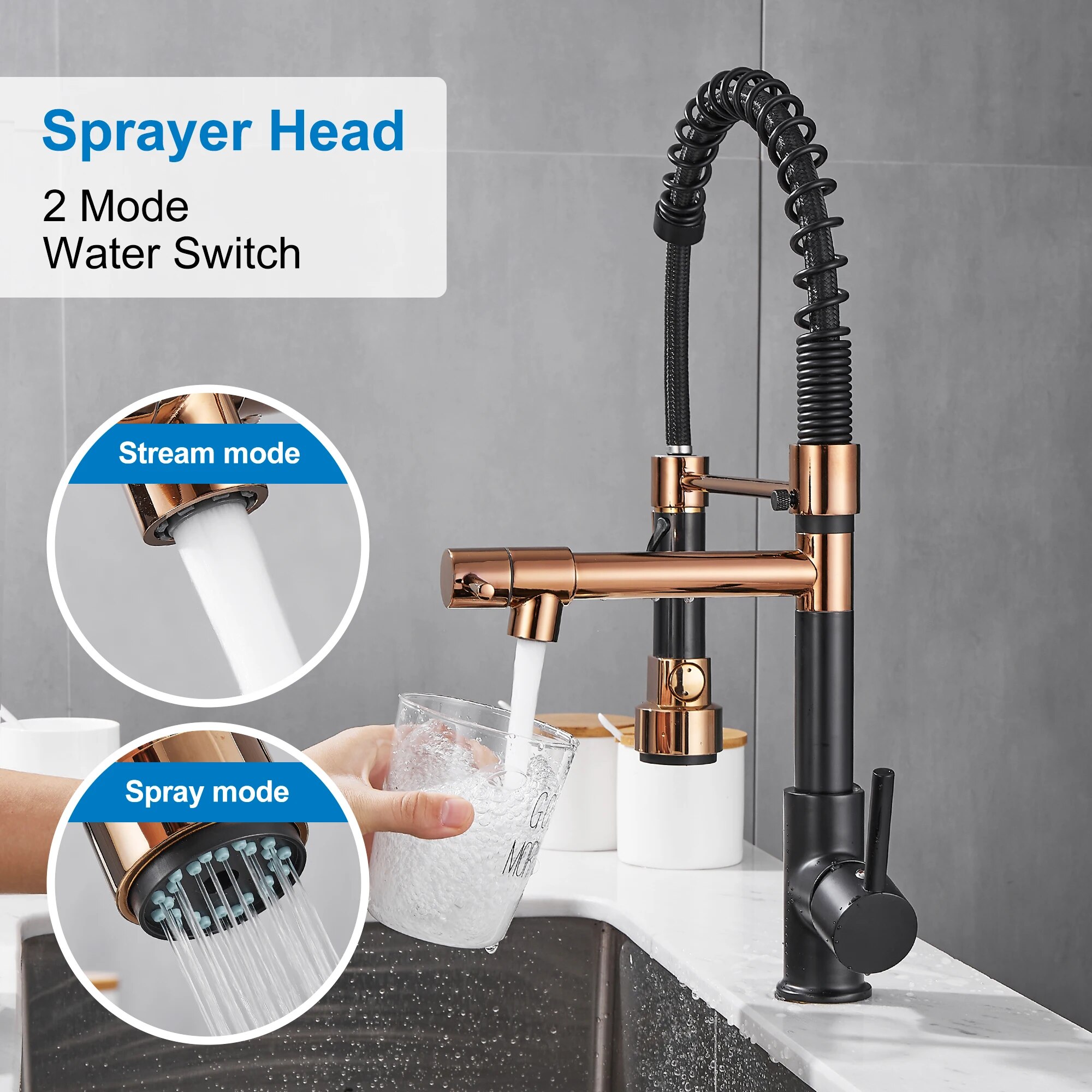 キッチン蛇口 プルダウンスプレー付き ハイアーク シングルハ - Commercial Kitchen Faucet のレビューと価格