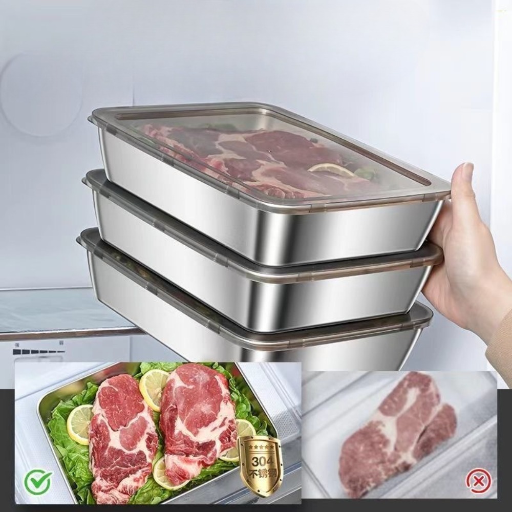 食品グレードのステンレス製サービングトレイ（蓋付き）、多目的 - Commercial Kitchen Organization のレビューと価格