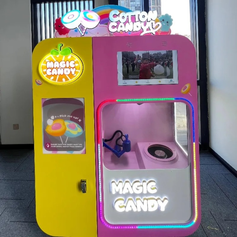 業務用綿菓子自動販売機、高速生産システム搭載のスマートキオス - Candy Floss Machine Commercial のレビューと価格