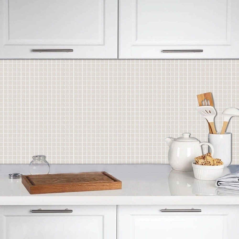 自己粘着性ウォールタイルステッカー 防水セラミック調 キッチ - Commercial Kitchen Wall のレビューと価格