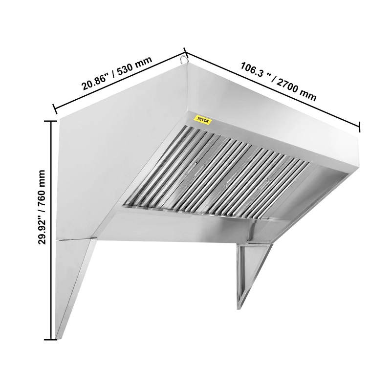 4/5/6/7/8/9フィート業務用排気装置201ステンレス - Commercial Kitchen Vent のレビューと価格