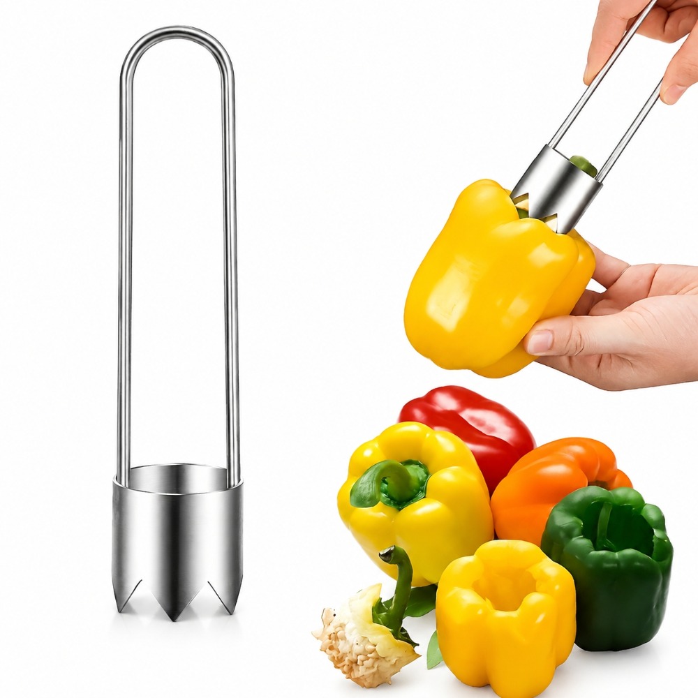 ステンレス製果物野菜芯抜き器、ピーマン種子除去ツール、リンゴ - Commercial Kitchen Setup のレビューと価格