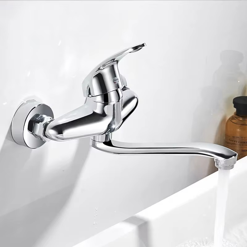 ダブルホールシンク蛇口キッチン蛇口浴槽蛇口壁掛け温水混合栓シ - Commercial Kitchen Faucet のレビューと価格
