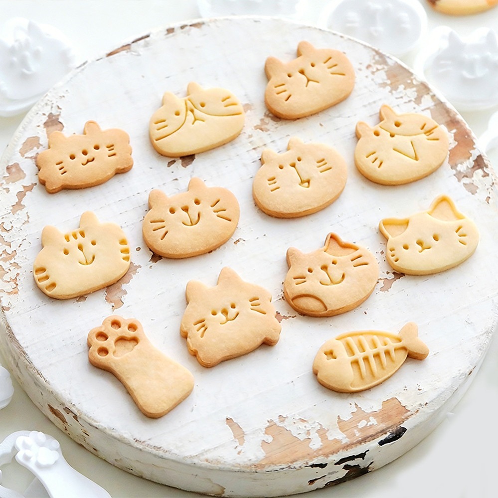 かわいい子猫DIYスタンプクッキーカッター焼き型ベーキングア - Commercial Kitchen Accessories のレビューと価格