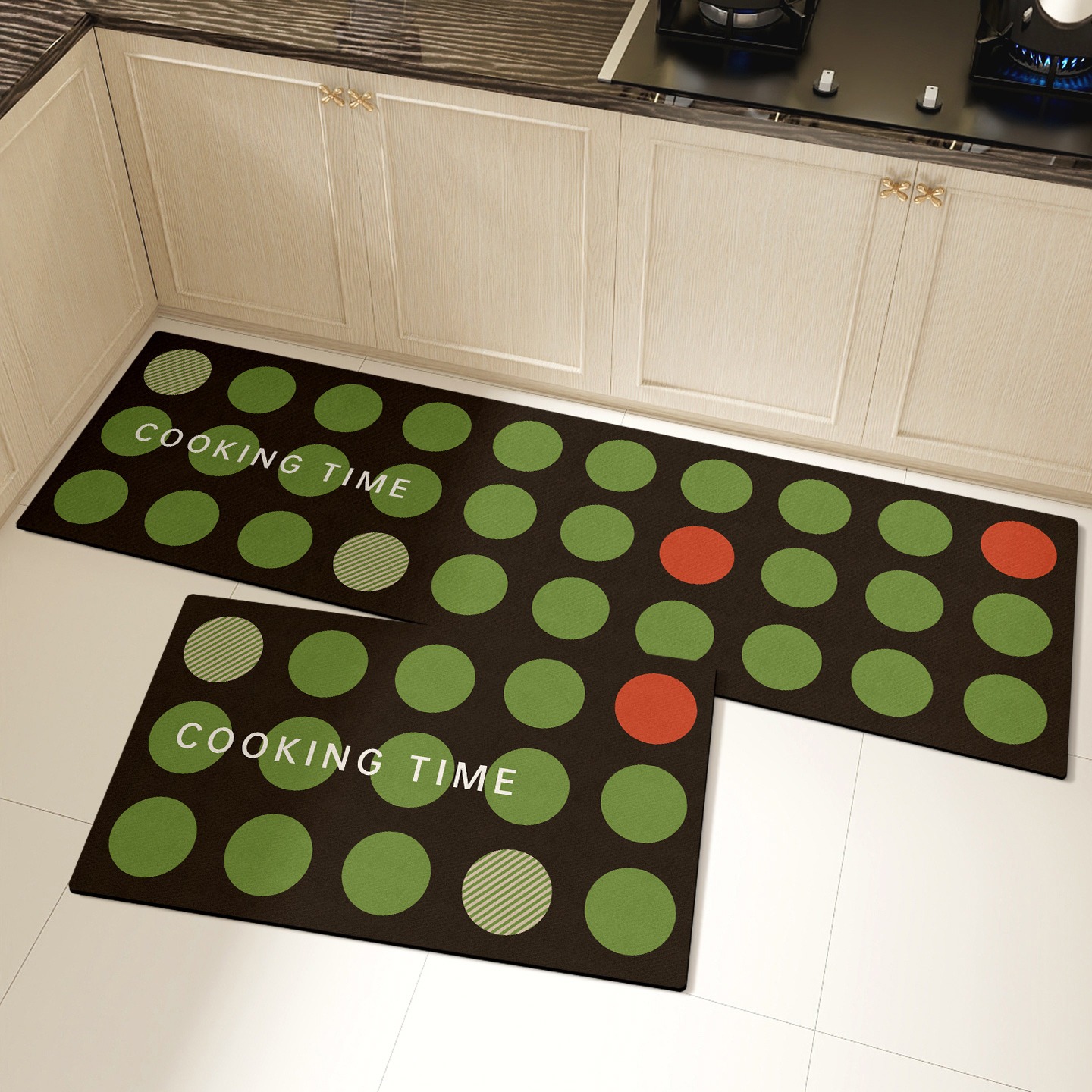 ヴィンテージ風チェック柄キッチンフロアマット滑り止めロングス - Commercial Kitchen Mats のレビューと価格