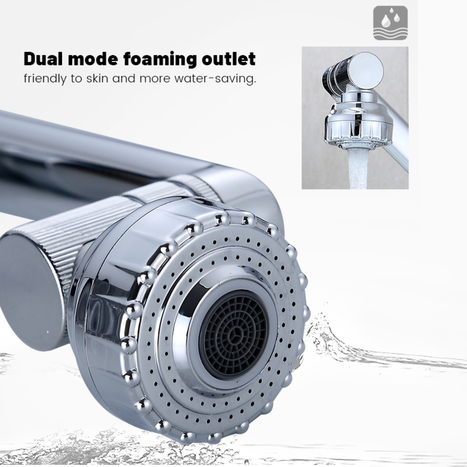 1080度のキッチン蛇口,黒の2 in 1の蛇口,温水および - Commercial Kitchen Faucet のレビューと価格