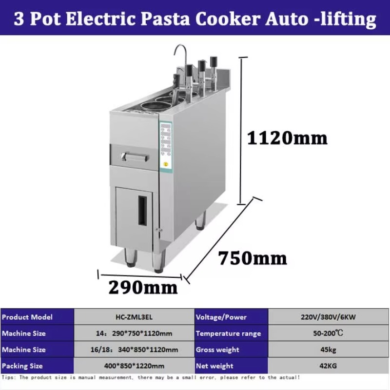 業務用3槽式電気自動昇降パスタクッカー、レストラン用自動昇降 - Commercial Kitchen Parts & Service のレビューと価格