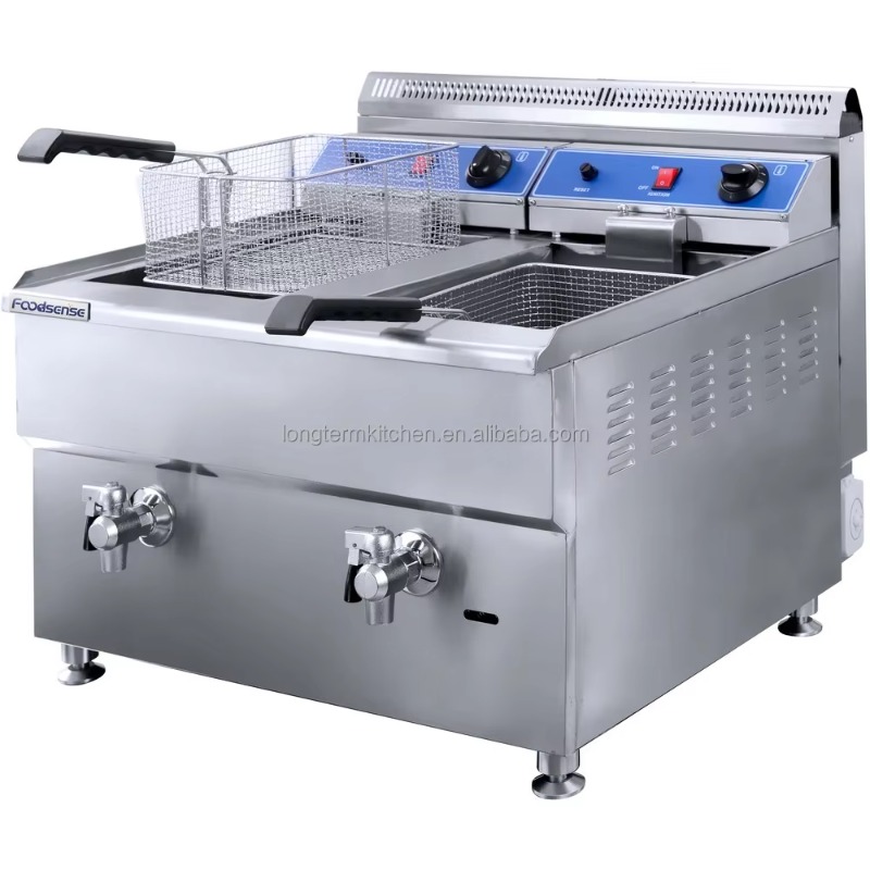 業務用ステンレス製ガス式深型フライヤー、レストラン厨房向け簡 - Commercial Kitchen Parts & Service のレビューと価格